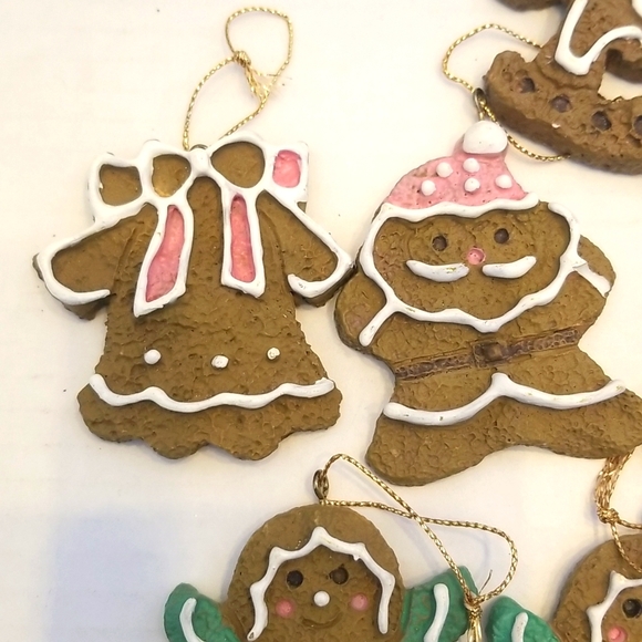 Eight Gingerbread Cookie Christmas Ornaments - Picture 5 of 8